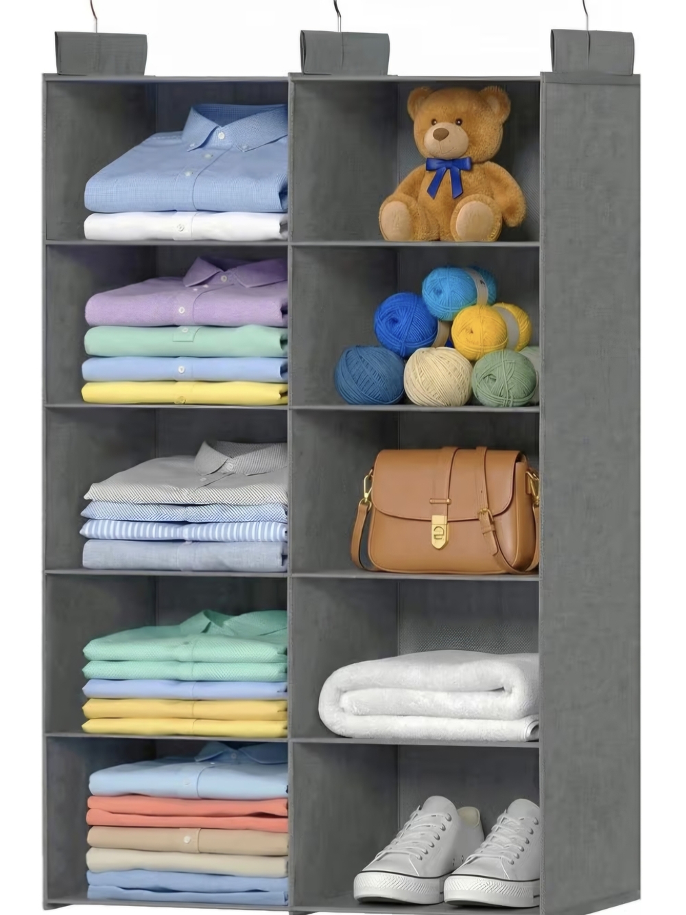 Gray Hanging Closet Organizer - Home Storage & Organization
